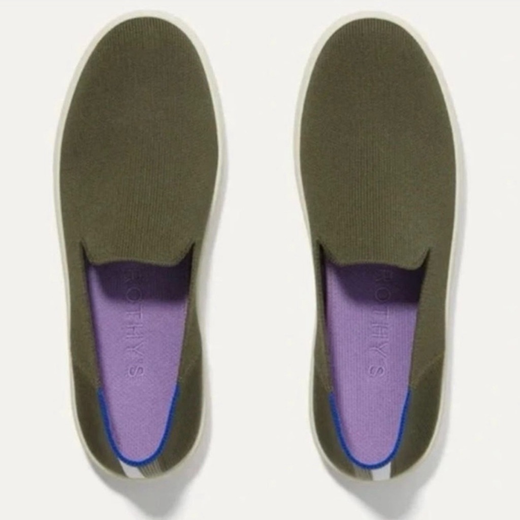 Rothy’s Original Slip On Sneakers In Garden Green Us Women’s Size 8.5